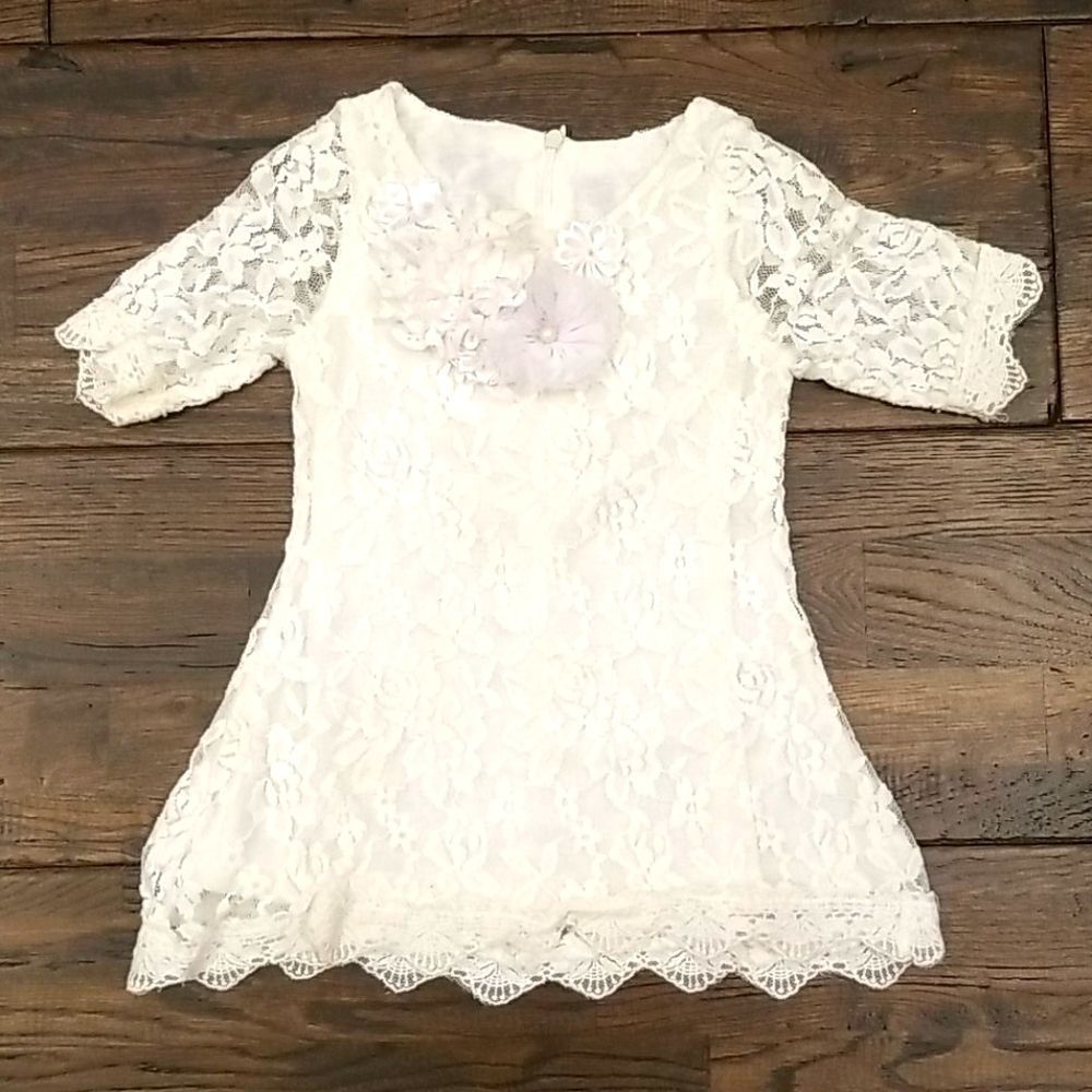 Girls Lave and Pearl Dress - Picture 1 of 4